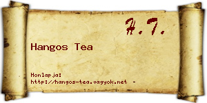 Hangos Tea névjegykártya